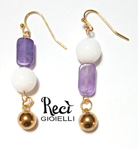 Orecchini unisex con pietre - unisex,