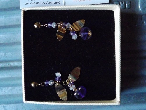 Orecchini oro castoro - 18, kt